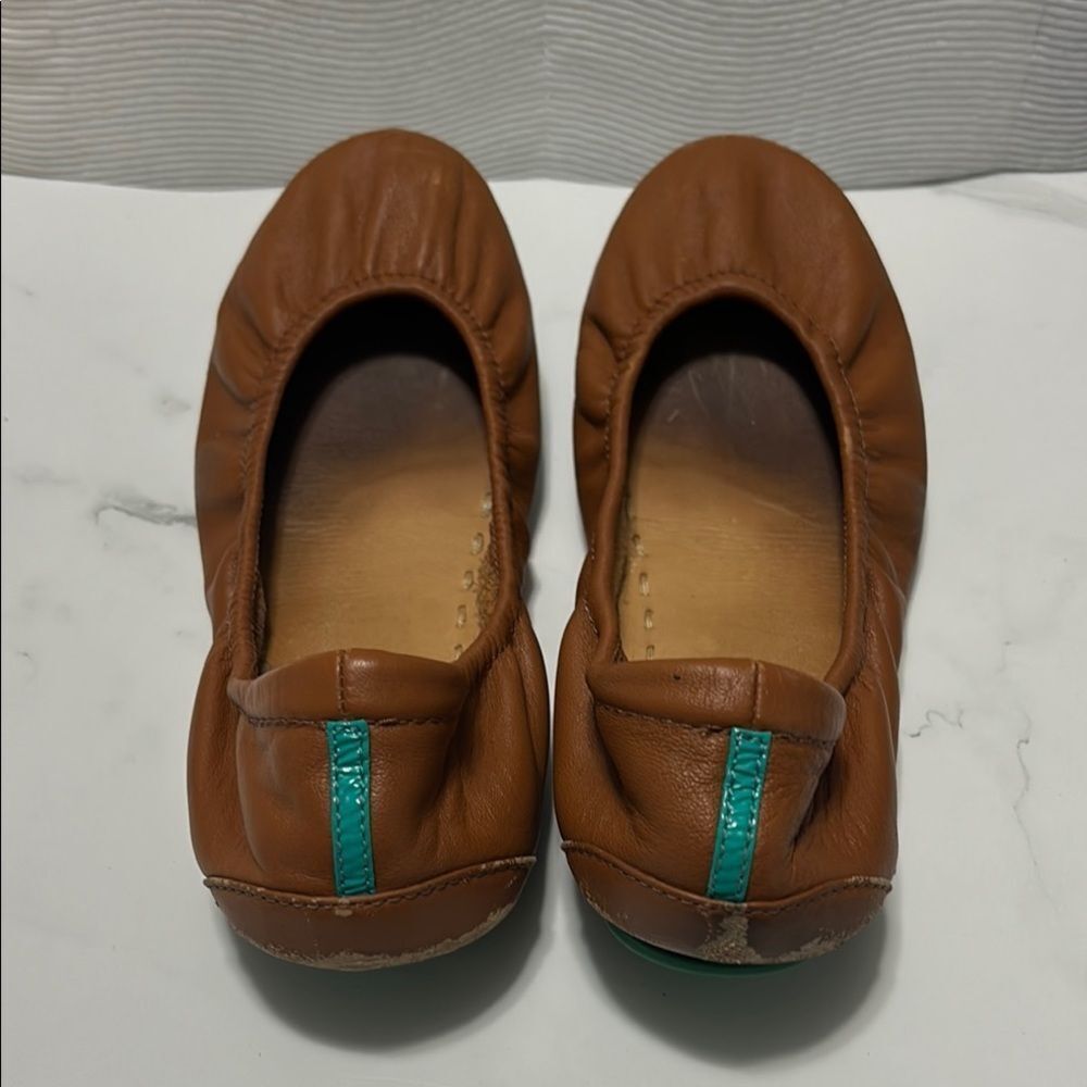Tieks Brown Leather Ballet Flats - Picture 3 of 6